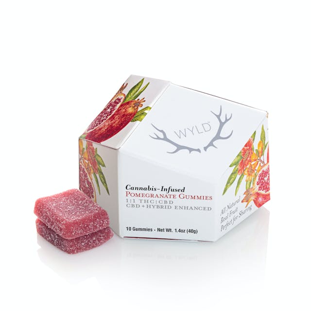 Pomegranate 1:1 CBD + Hybrid Enhanced Gummies*